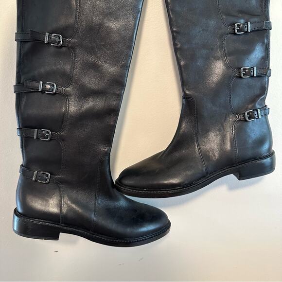 Gianni Bini Korbinn Leather Knee High Riding Boots - Picture 3 of 7